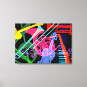 Muziekinstrumenten Pop Kunstontwerp Canvas Afdruk (Voorkant)
