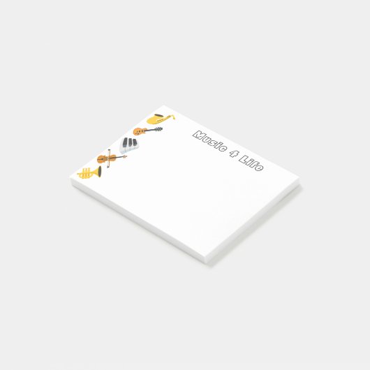 Muziekinstrumenten Post-it® Notes (Schuin)
