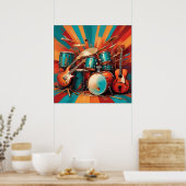 Muziekinstrumenten Poster (Keuken)