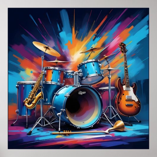 Muziekinstrumenten Poster (Voorkant)