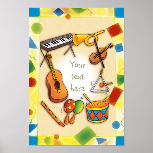 Muziekinstrumenten - Poster (Voorkant)
