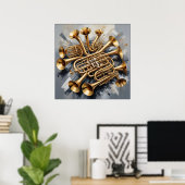 Muziekinstrumenten Poster (Thuiskantoor)