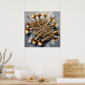 Muziekinstrumenten Poster (Keuken)