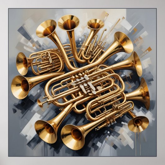 Muziekinstrumenten Poster (Voorkant)