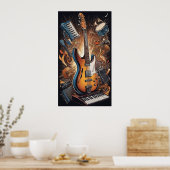 Muziekinstrumenten Poster (Keuken)