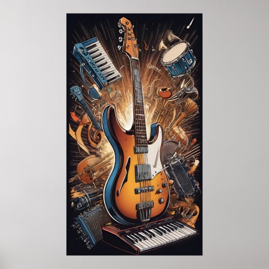 Muziekinstrumenten Poster (Voorkant)
