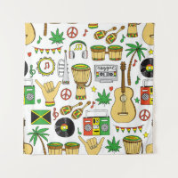 Muziekinstrumenten: Reggae naadloze achtergrond