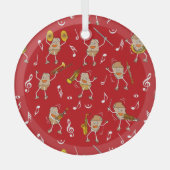 Muziekinstrumenten Rock Glas Ornament (Voorkant)