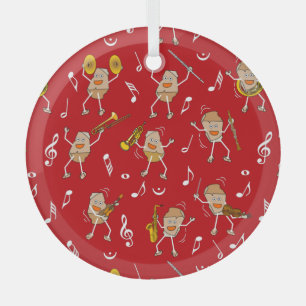 Muziekinstrumenten Rock Glas Ornament