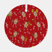 Muziekinstrumenten Rock Glas Ornament (Achterkant)