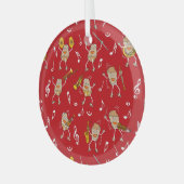 Muziekinstrumenten Rock Glas Ornament (Voorkant links)