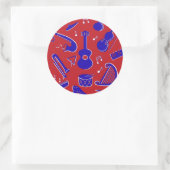 Muziekinstrumenten Ronde Sticker (Tas)