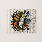 Muziekinstrumenten Rossini Sheet Music Background Legpuzzel (Horizontaal)