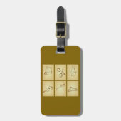 Muziekinstrumenten schets bagagelabel (Voorkant verticaal)