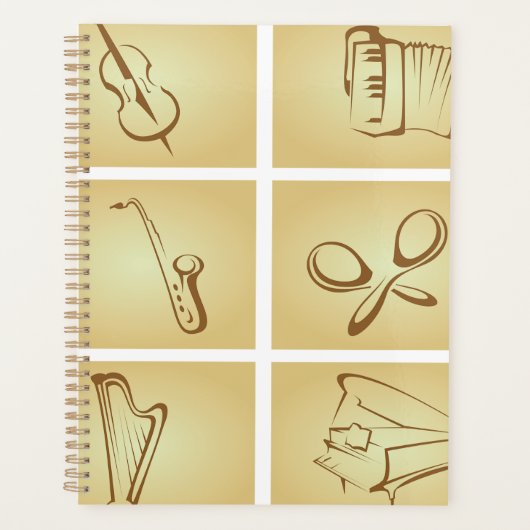 Muziekinstrumenten schets planner (Voorkant)