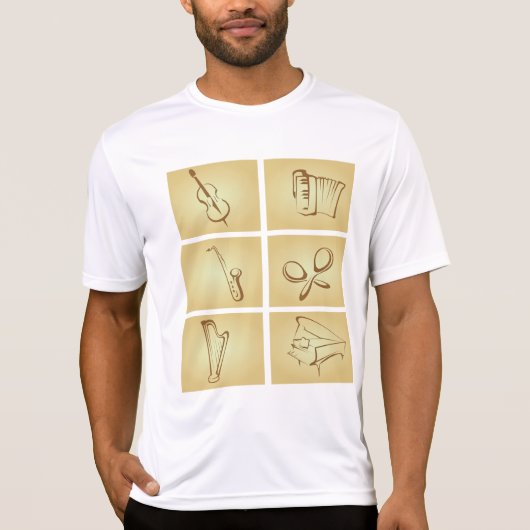 Muziekinstrumenten Schets T-shirt (Voorkant)