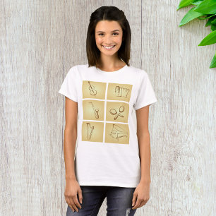 Muziekinstrumenten Schets T-shirt