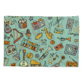 Muziekinstrumenten,  schetspatroon. kussensloop (Achterkant)