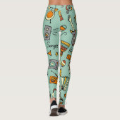 Muziekinstrumenten, schetspatroon. leggings (Achterkant)