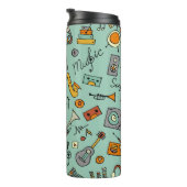 Muziekinstrumenten,  schetspatroon. thermosbeker (Geroteerd rechts)