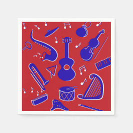 Muziekinstrumenten Servetten