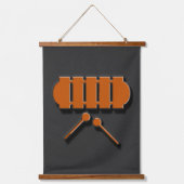 Muziekinstrumenten, set drie hangend wandkleed (Voorkant 2)