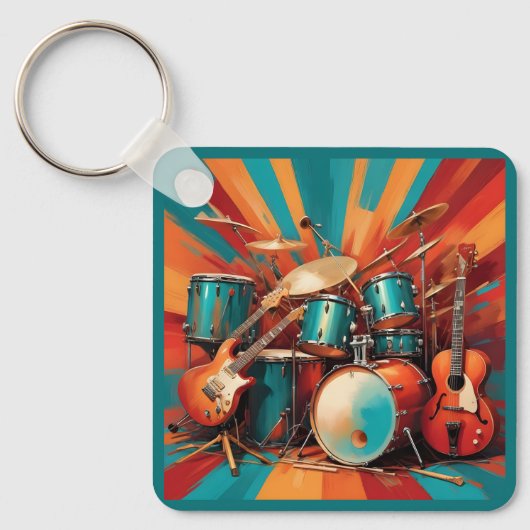 Muziekinstrumenten Sleutelhanger (Voorkant)