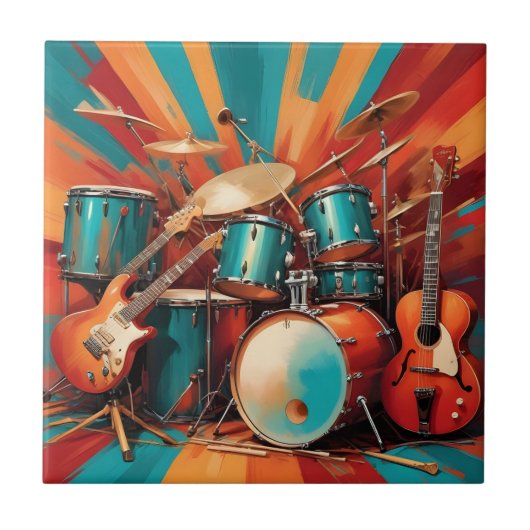 Muziekinstrumenten Tegeltje (Voorkant)