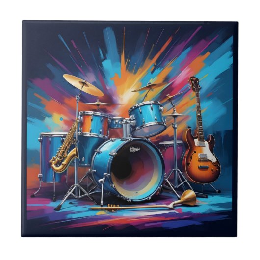 Muziekinstrumenten Tegeltje (Voorkant)