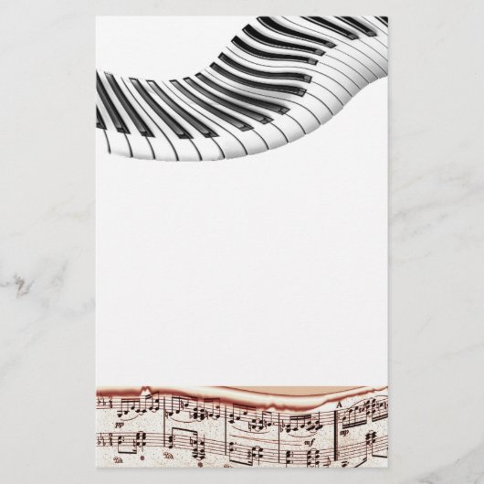 Muziekinstrumenten Toetsenbord Piano merkt kunst o Briefpapier (Voorkant)