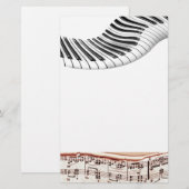 Muziekinstrumenten Toetsenbord Piano merkt kunst o Briefpapier (Voorkant / Achterkant)
