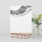 Muziekinstrumenten Toetsenbord Piano merkt kunst o Briefpapier (Staand voorkant)