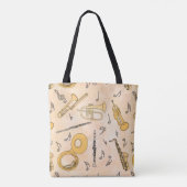 Muziekinstrumenten Tote Bag (Achterkant)