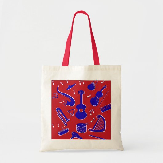 Muziekinstrumenten Tote Bag (Voorkant)