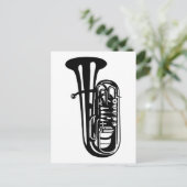 Muziekinstrumenten tuba - Musicians design Briefkaart (Staand voorkant)