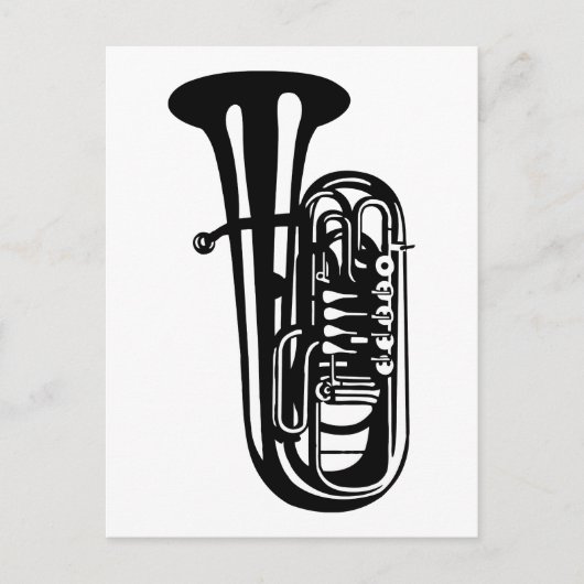 Muziekinstrumenten tuba - Musicians design Briefkaart (Voorkant)