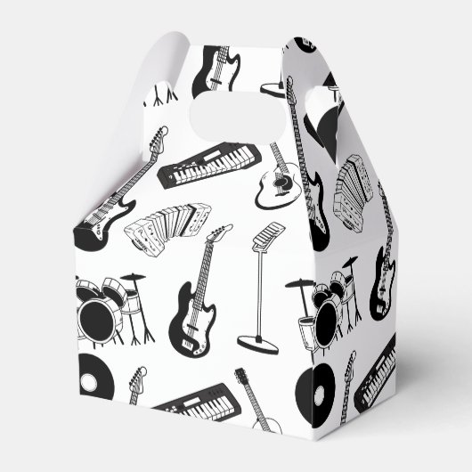 Muziekinstrumenten verjaardag bedankdoosjes (Achterkant)