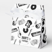 Muziekinstrumenten verjaardag bedankdoosjes (Voorkant Zijde)