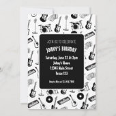 Muziekinstrumenten verjaardag kaart (Achterkant)