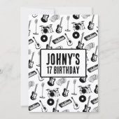 Muziekinstrumenten verjaardag kaart (Voorkant)