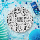 Muziekinstrumenten verjaardag papieren bordje (Feest)