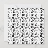 Muziekinstrumenten Verjaardag uitnodiging (Achterkant)