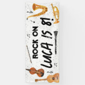 Muziekinstrumenten Verjaardagsfeest Decor Spandoek (Verticaal)