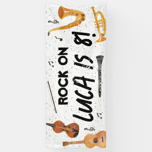 Muziekinstrumenten Verjaardagsfeest Decor Spandoek (Verticaal)