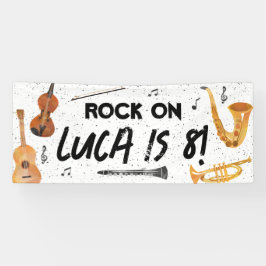 Muziekinstrumenten Verjaardagsfeest Decor Spandoek