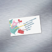 Muziekinstrumenten, voor vloeren of voor kleurrijk magnetisch visitekaartje (Voorbeeld)