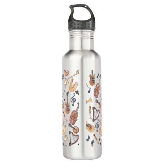 Muziekinstrumenten Waterfles (Achterkant)