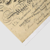 Muziekinstrumentenadvertenties, ontslagpapier tissuepapier (Detail)