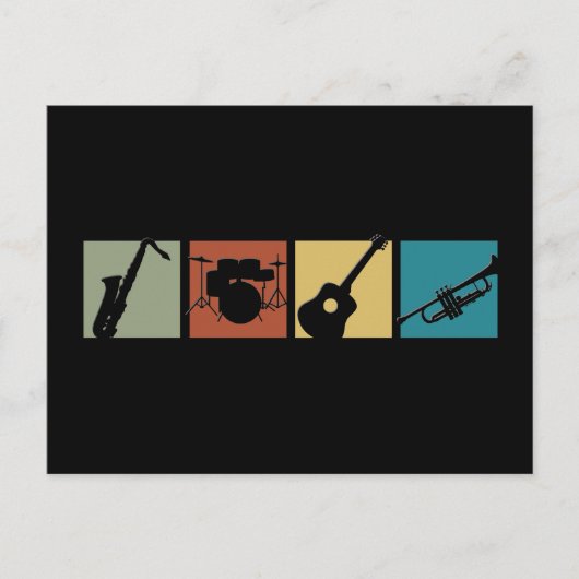 Muziekinstrumentencollage Briefkaart (Voorkant)