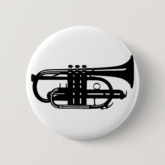 Muziekinstrumentencornet - Muzikanten Ronde Button 5,7 Cm (Voorkant)